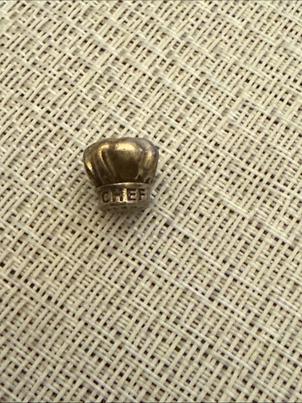 Pandora Retired Sterling Silver I Love Cooking Chef Hat Food Bead